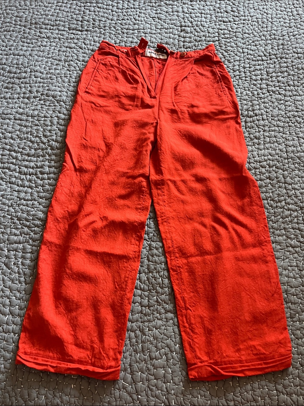 Sonia Rykiel Bright Red Wide-Leg Pants